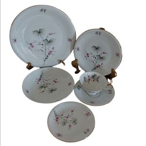 Edelstein Bavaria Floral Dinnerware Set with Gold Accents
